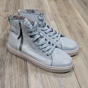 BLACKSTONE USA Size 41/11 Sky Blue LL78 Side Zip Sneakers